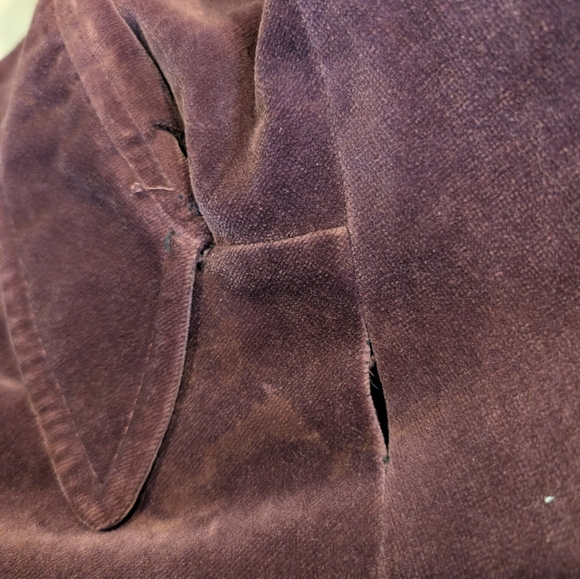 VTG Plum Velvet, Hooded Opera Swing Coat W Slouchy Cuffs/Pockets. Small - Picture 15 of 16